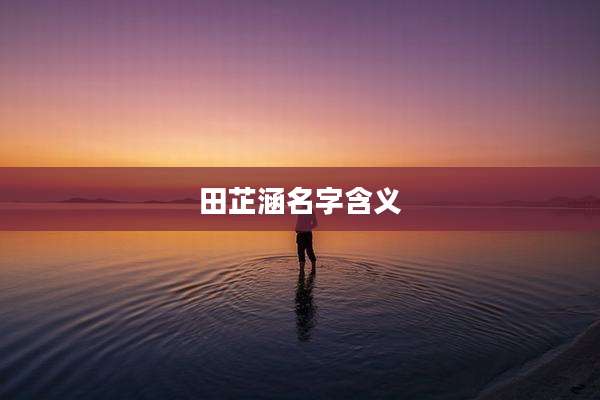 田芷涵名字含义