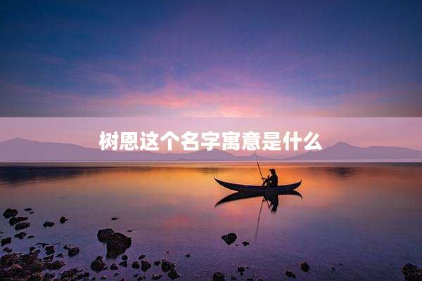 树恩这个名字寓意是什么
