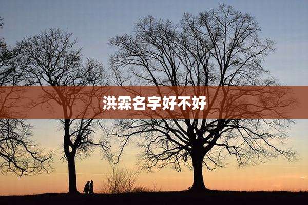 洪霖名字好不好