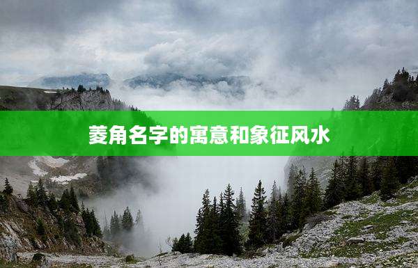菱角名字的寓意和象征风水