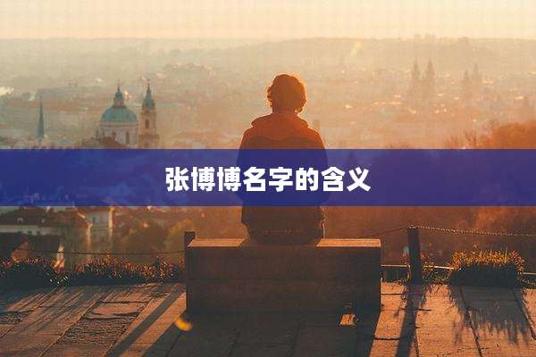 张博博名字的含义