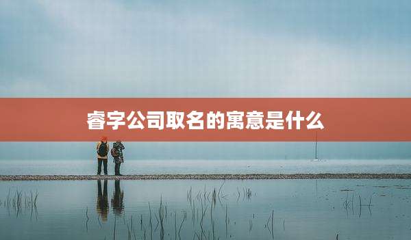 睿字公司取名的寓意是什么
