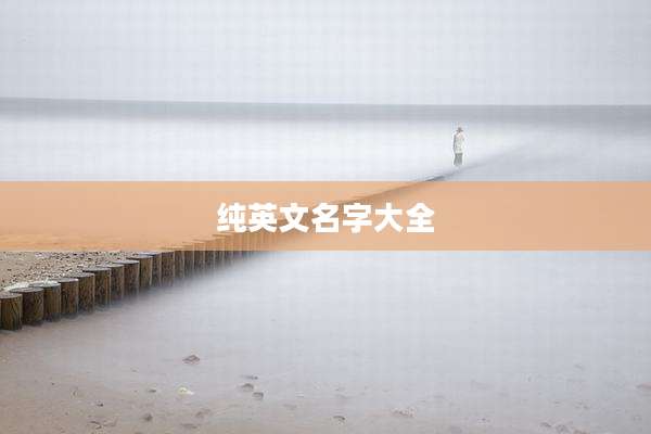纯英文名字大全