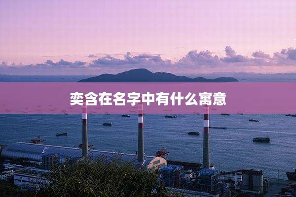 奕含在名字中有什么寓意