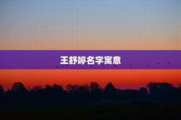 王舒婷名字寓意