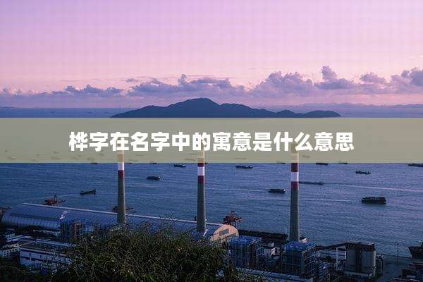 桦字在名字中的寓意是什么意思