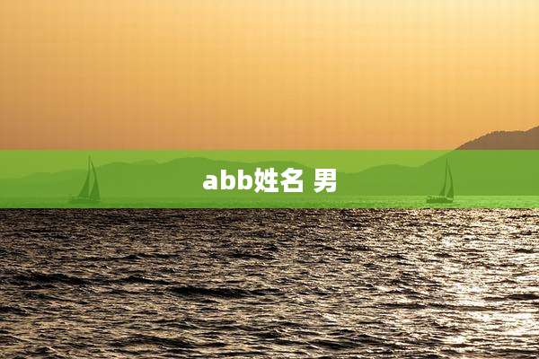 abb姓名 男