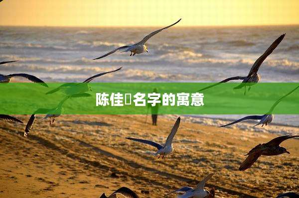 陈佳玥名字的寓意