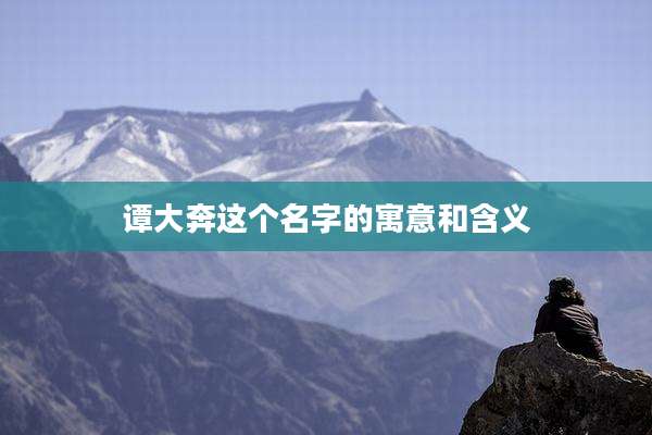 谭大奔这个名字的寓意和含义
