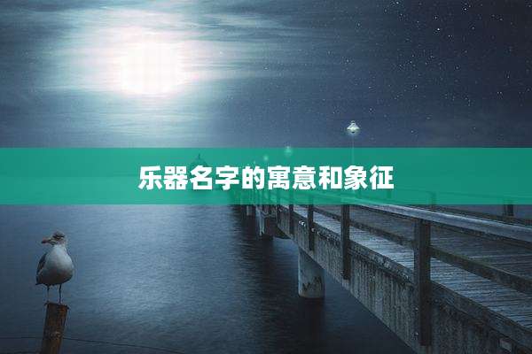 乐器名字的寓意和象征