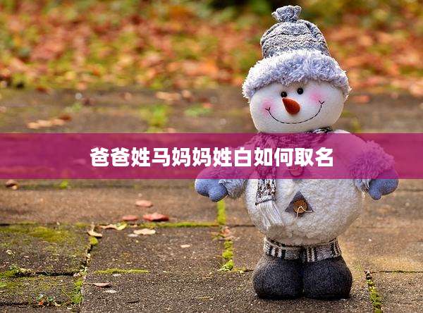 爸爸姓马妈妈姓白如何取名