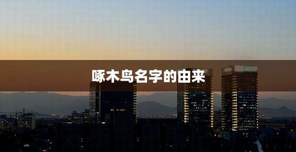 啄木鸟名字的由来