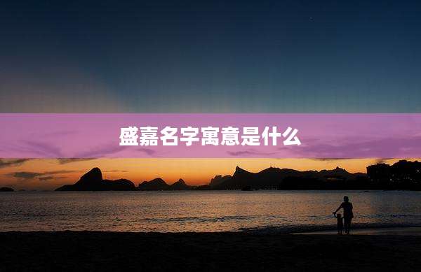 盛嘉名字寓意是什么