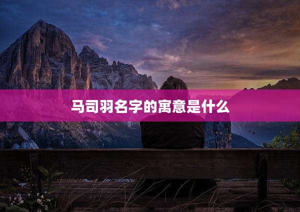 马司羽名字的寓意是什么