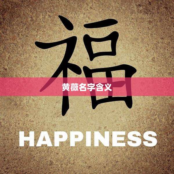 黄薇名字含义