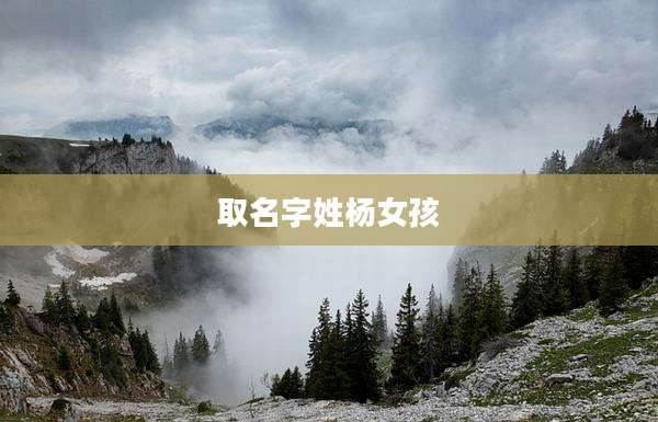 取名字姓杨女孩