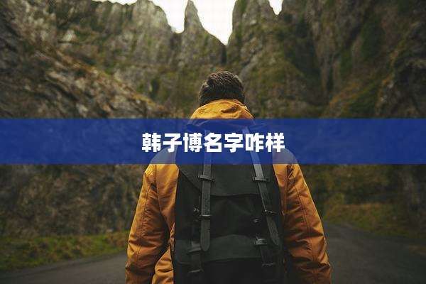 韩子博名字咋样