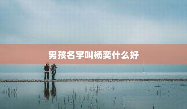 男孩名字叫杨奕什么好