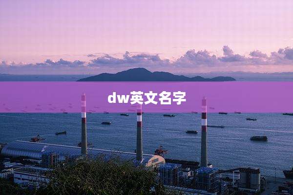 dw英文名字