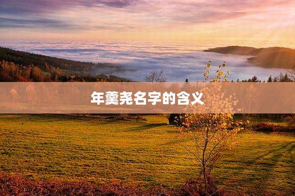 年羹尧名字的含义