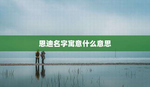 恩迪名字寓意什么意思