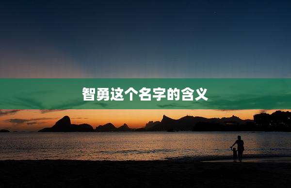 智勇这个名字的含义