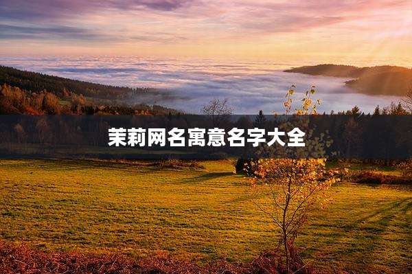 茉莉网名寓意名字大全