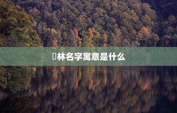 珺林名字寓意是什么