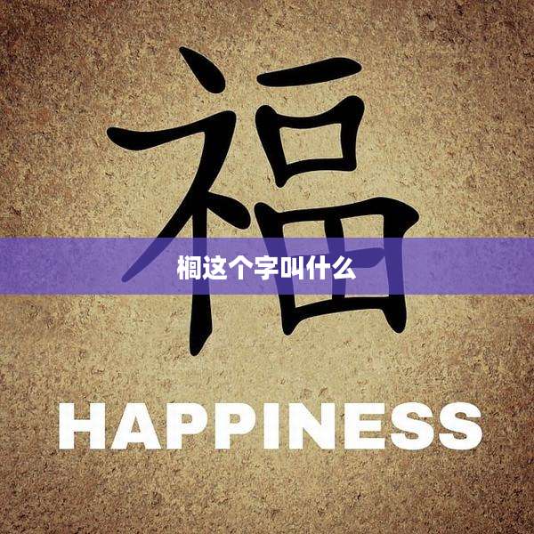 榈这个字叫什么