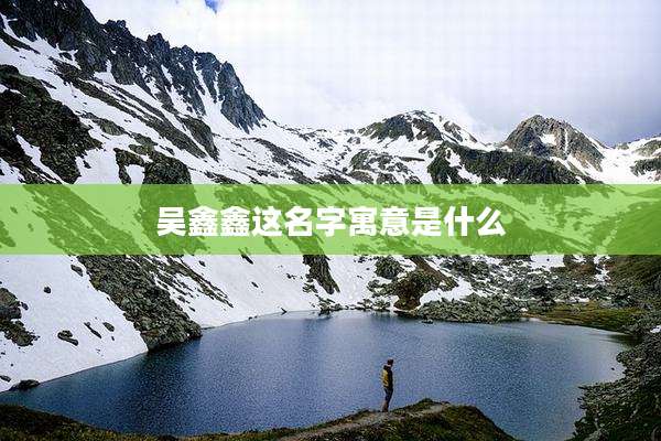 吴鑫鑫这名字寓意是什么