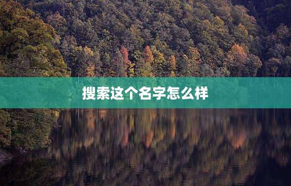 搜索这个名字怎么样