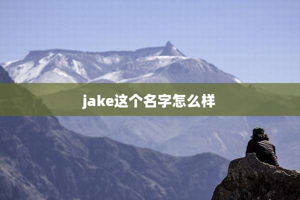 jake这个名字怎么样