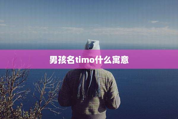 男孩名timo什么寓意