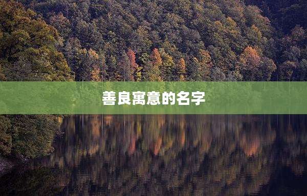 善良寓意的名字