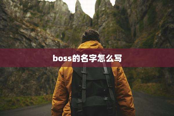 boss的名字怎么写