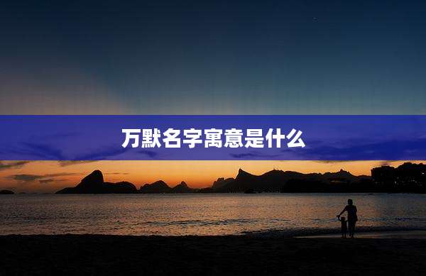 万默名字寓意是什么