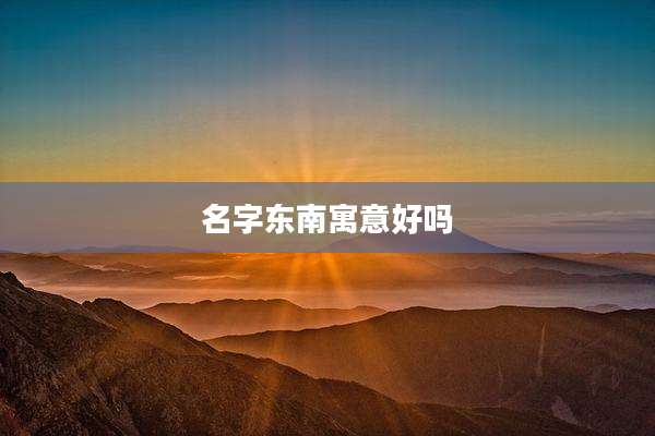 名字东南寓意好吗