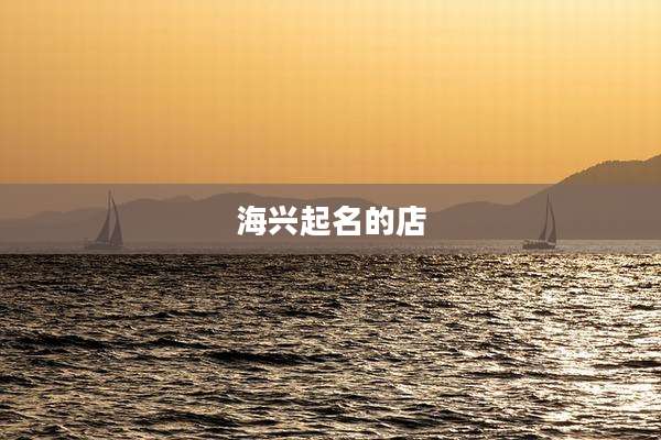 海兴起名的店