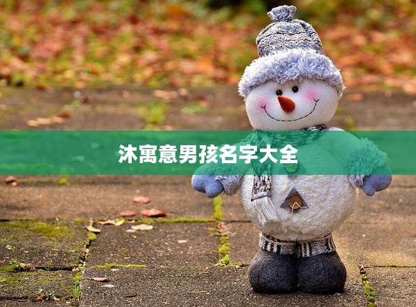 沐寓意男孩名字大全