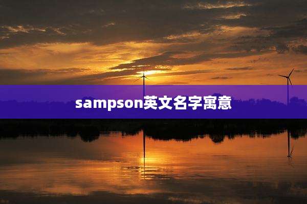 sampson英文名字寓意
