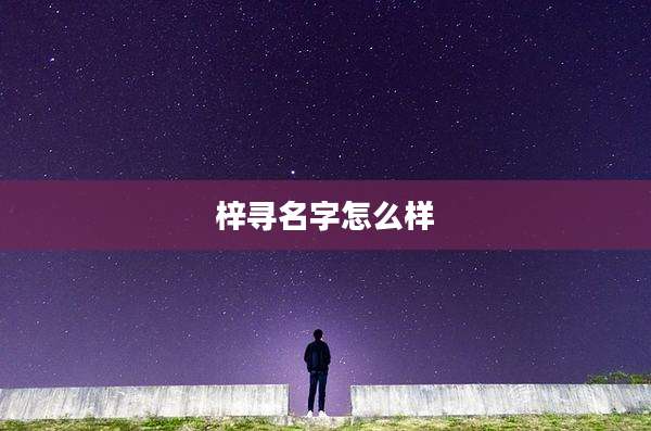 梓寻名字怎么样