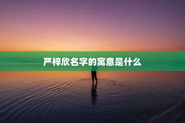 严梓欣名字的寓意是什么