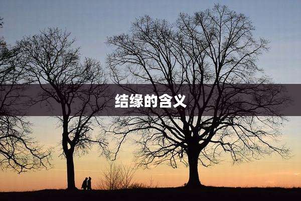 结缘的含义