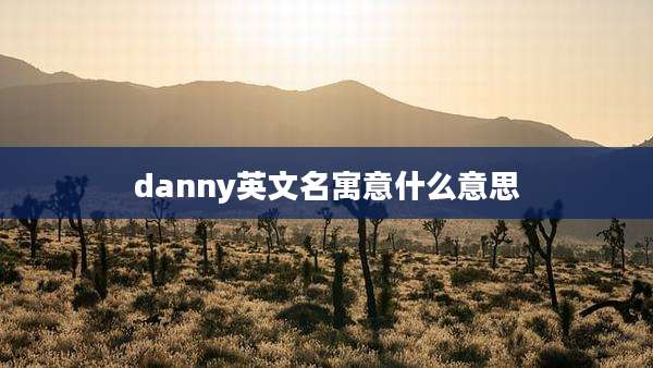 danny英文名寓意什么意思