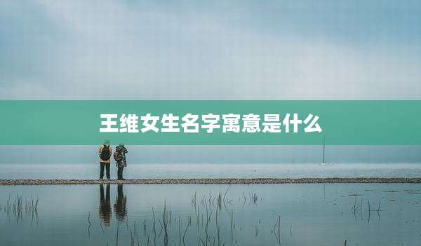 王维女生名字寓意是什么