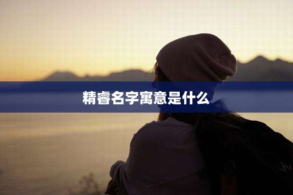 精睿名字寓意是什么
