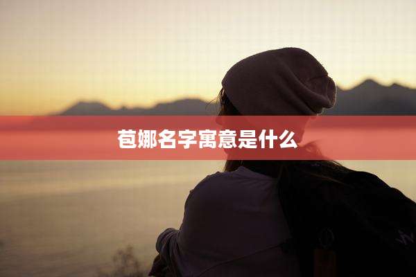 苞娜名字寓意是什么