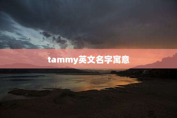 tammy英文名字寓意