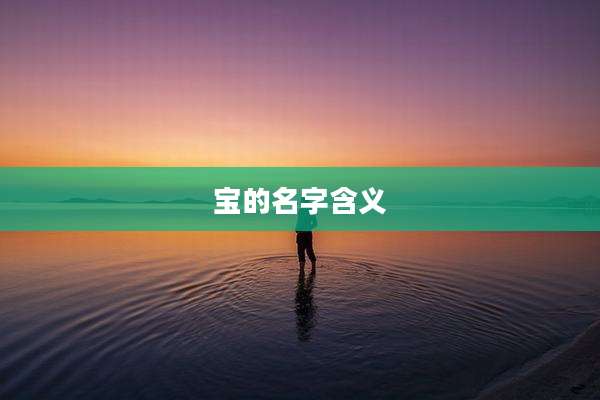 宝的名字含义