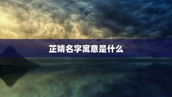 芷婧名字寓意是什么